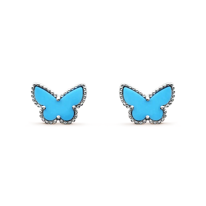 [Gaonasi]BUTTERFLY TURQUOISE EARRINGS SILVER