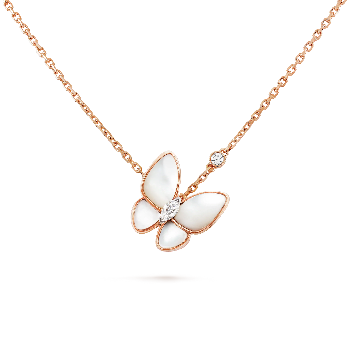 [Gaonasi]BUTTERFLY MOP DIAMOND NECKLACE