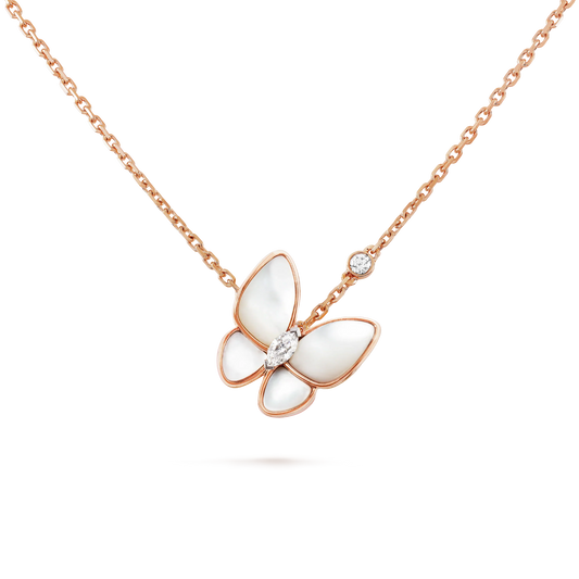[Gaonasi]BUTTERFLY MOP DIAMOND NECKLACE