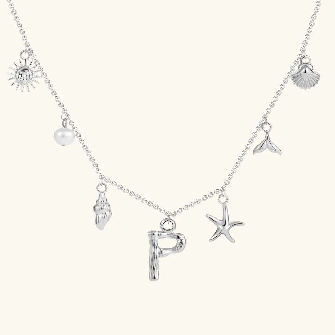 [Gaonasi]Avaria Ocean Initial Necklace