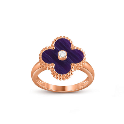 [Gaonasi]CLOVER DIAMOND RING ROSE GOLD COLLECTION