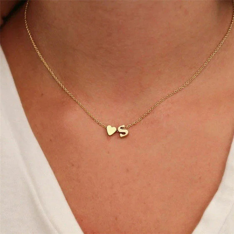 [Gaonasi]Ria Initial Letter Gold Necklace