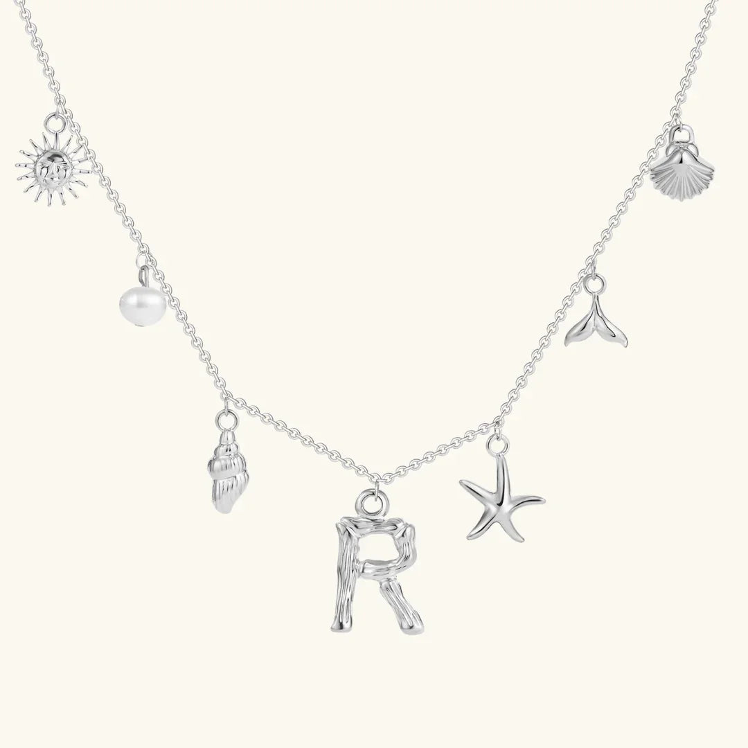 [Gaonasi]Avaria Ocean Initial Necklace
