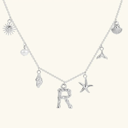 [Gaonasi]Avaria Ocean Initial Necklace