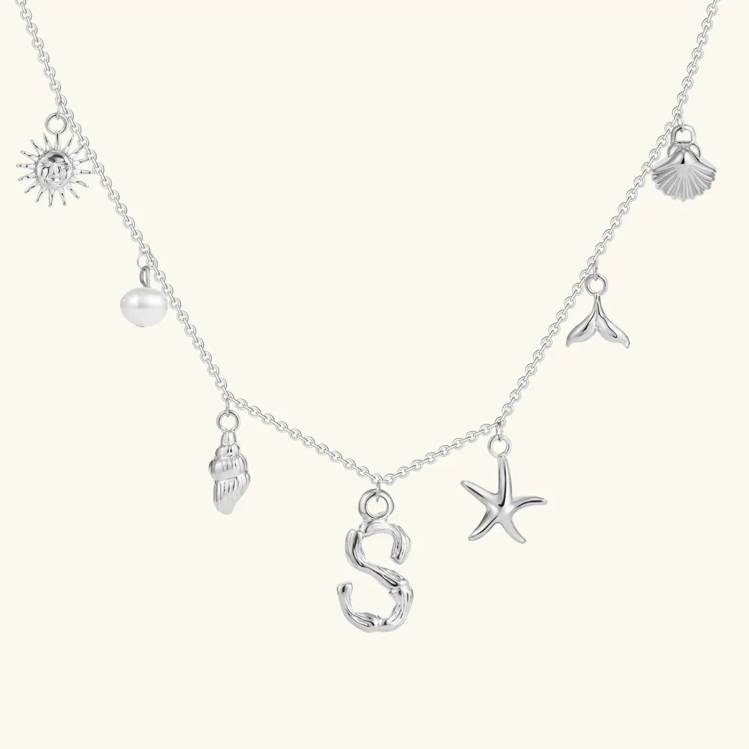 [Gaonasi]Avaria Ocean Initial Necklace
