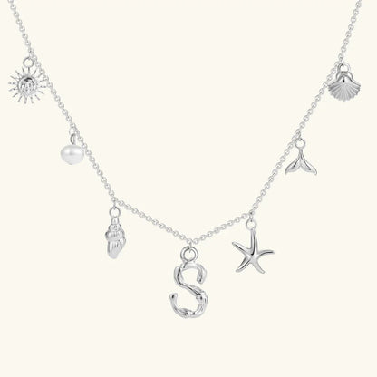 [Gaonasi]Avaria Ocean Initial Necklace