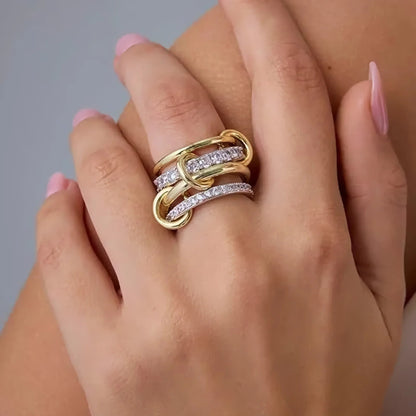 [Gaonasi]Juno Stacked Diamond Ring