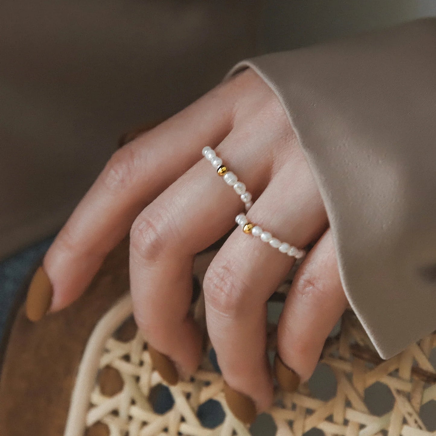 [Gaonasi]Aurora Pearl Band Ring