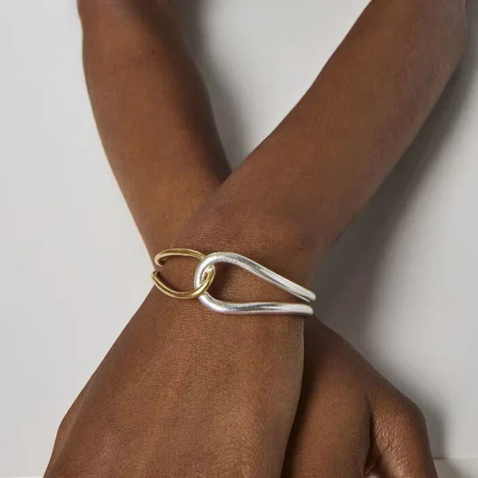 [Gaonasi]Noria Two Tone Gold Bangle