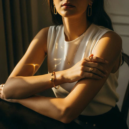 [Gaonasi]Mallory Minimalist Gold Cuff