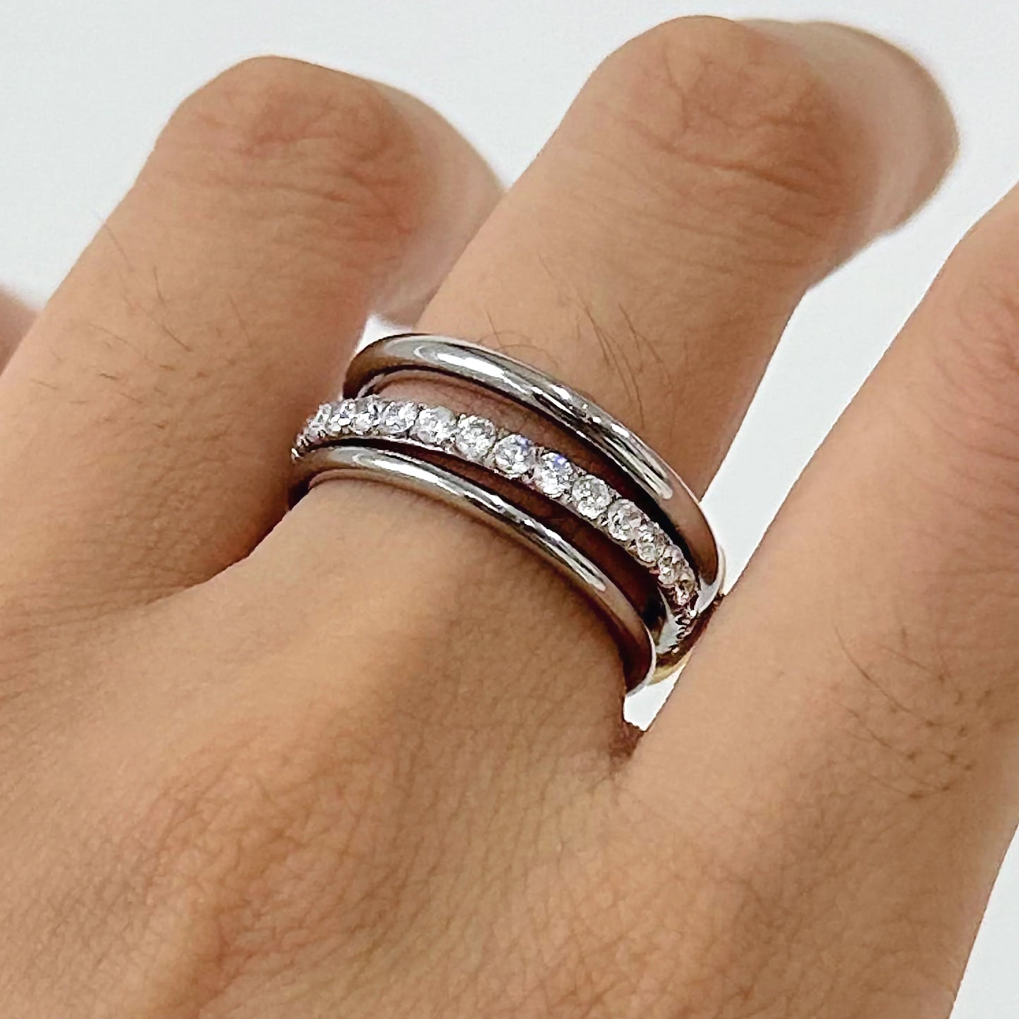 [Gaonasi]Desiree Stacked Diamond Ring