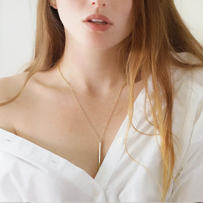 [Gaonasi]Allison Gold Bar Necklace