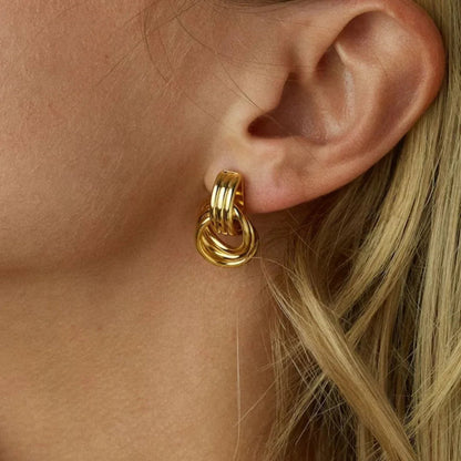 [Gaonasi]Luna Layered Hoop Earrings