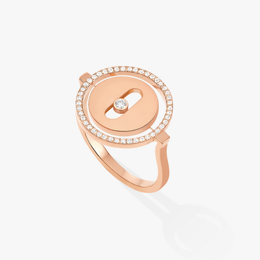 [Cadisa]LUCKY MOVE PINK GOLD DIAMOND RING