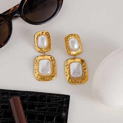 [Gaonasi]Trixie Chunky Pearl Drop Earrings