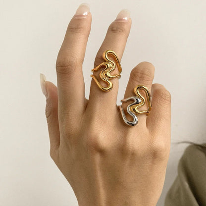 [Gaonasi]Corina Abstract Gold Ring