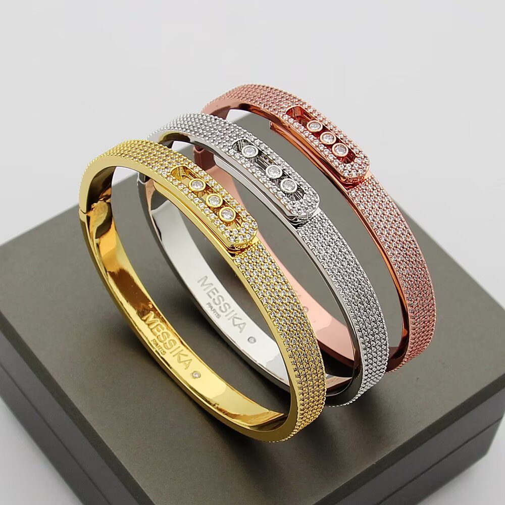 [Cadisa]Move Noa Full Pavé Diamond Bangle Bracelet