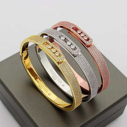 [Cadisa]Move Noa Full Pavé Diamond Bangle Bracelet