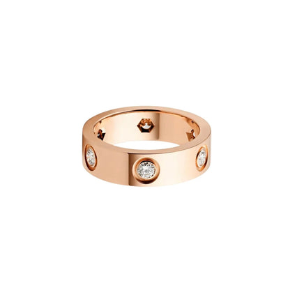 [Gaonasi Jewelry]LOVE 5.5MM 6 DIAMOND RING