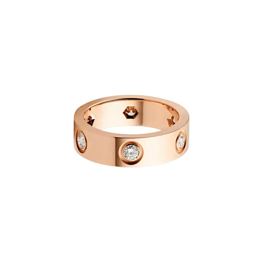 [Gaonasi Jewelry]LOVE 5.5MM 6 DIAMOND RING