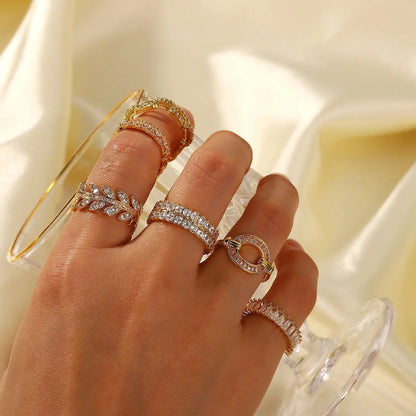 [Gaonasi]Cassandra Studded Gold Ring