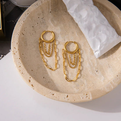 [Gaonasi]Alaina Link Chain Hoops