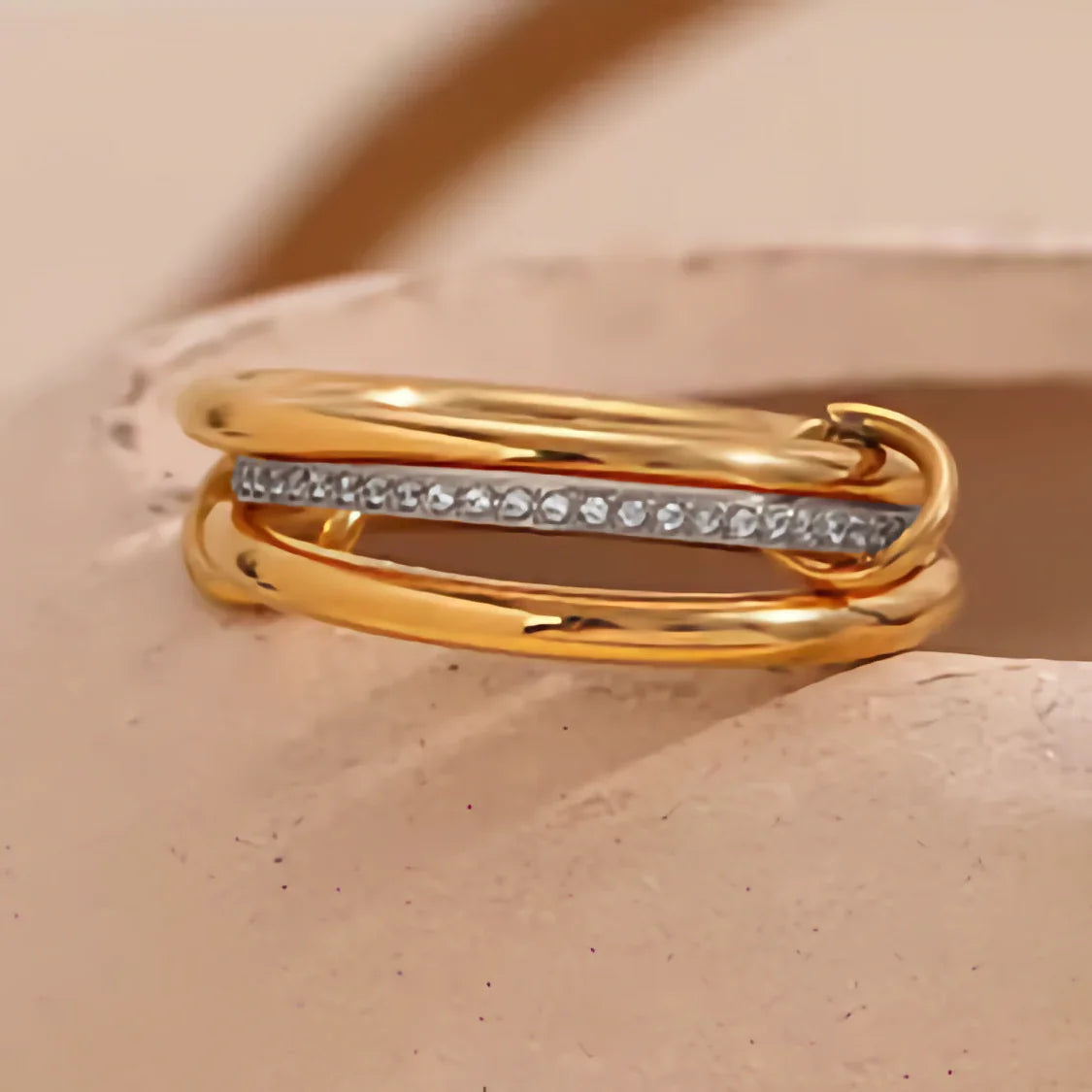 [Gaonasi]Chastity Diamond Ring Stack