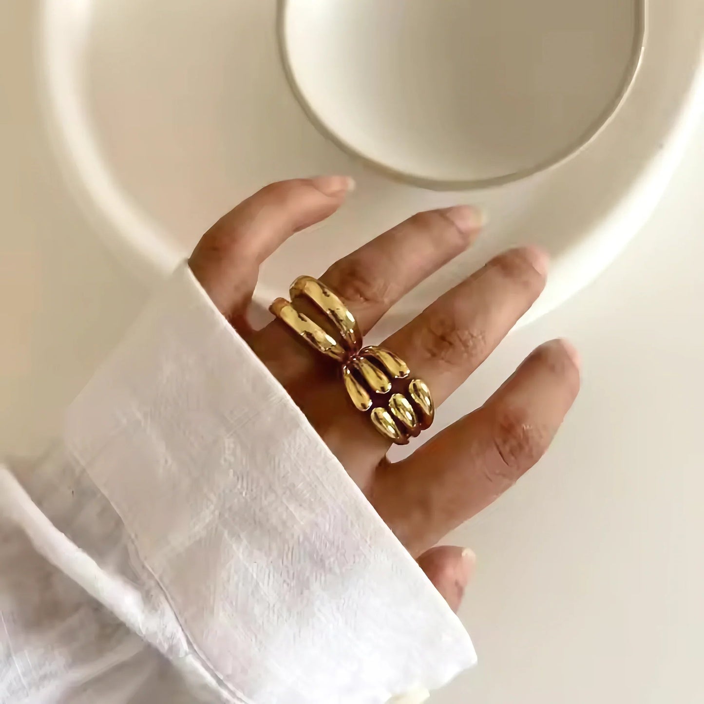 [Gaonasi]Cassiel Layered Gold Ring