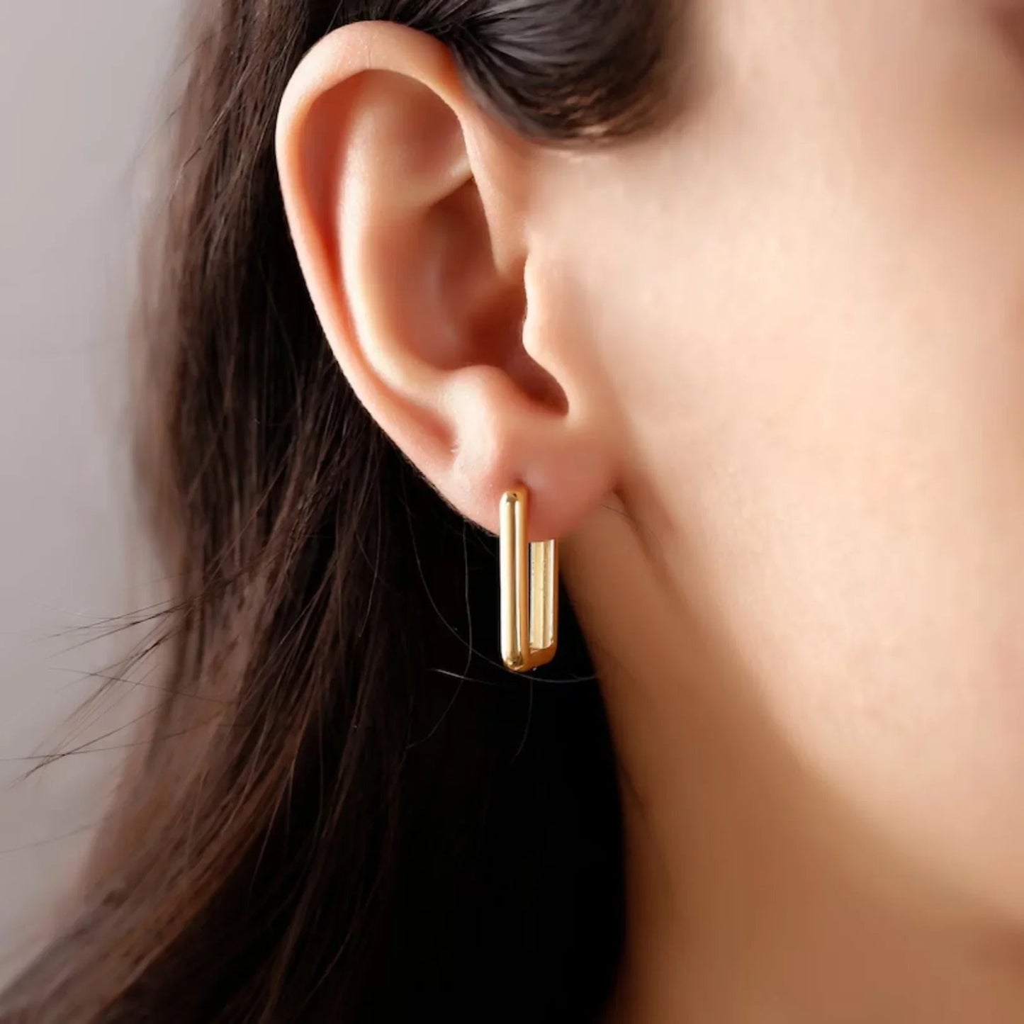 [Gaonasi]Ambrielle Gold U Hoops