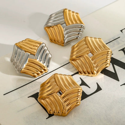 [Gaonasi]Vanessa Criss Cut Gold Earrings