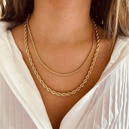[Gaonasi]Bianca Rope Chain Gold Necklace