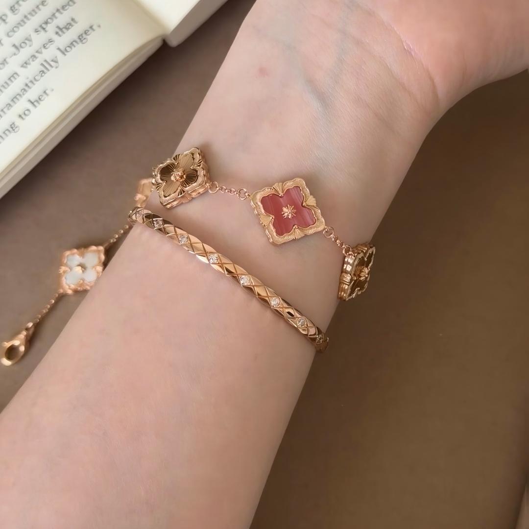 [Cadisa JEWELRY] OPERA 5 MOTIFS TULLE ENAMEL BRACELET