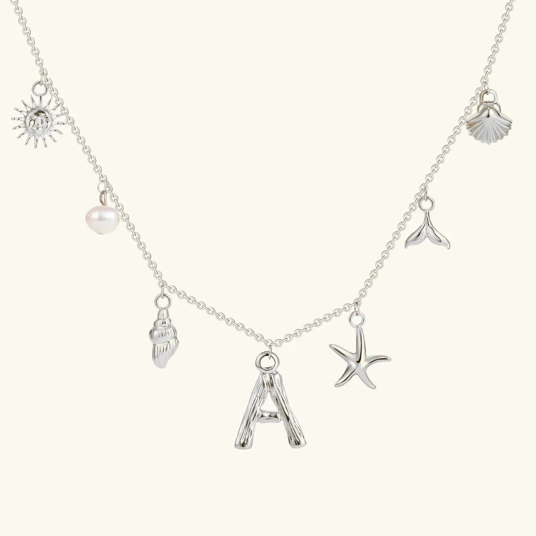 [Gaonasi]Avaria Ocean Initial Necklace