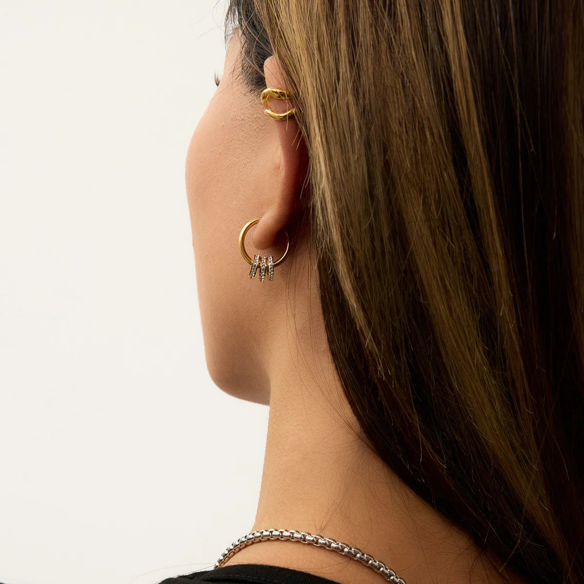 [Gaonasi]Rosiel Gold Ear Cuff Earrings