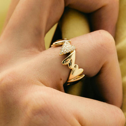 [Gaonasi]Ciel Diamond Hearts Ring