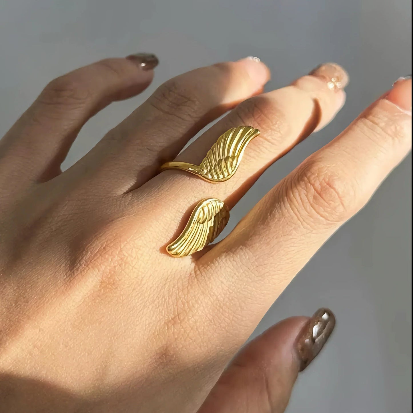 [Gaonasi]Sparrow Gold Wing Ring