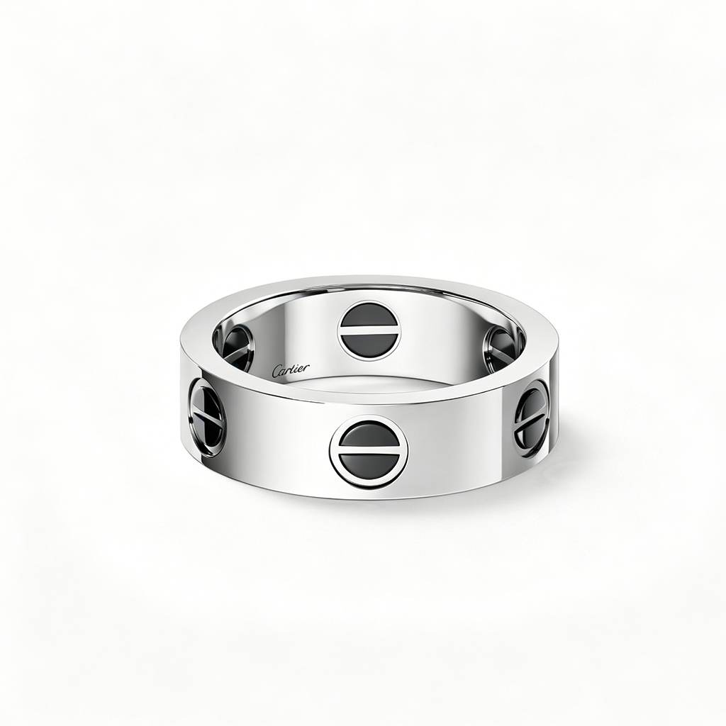 [Gaonasi Jewelry]LOVE RING 5.5MM NO DIAMONDS  CERAMIC