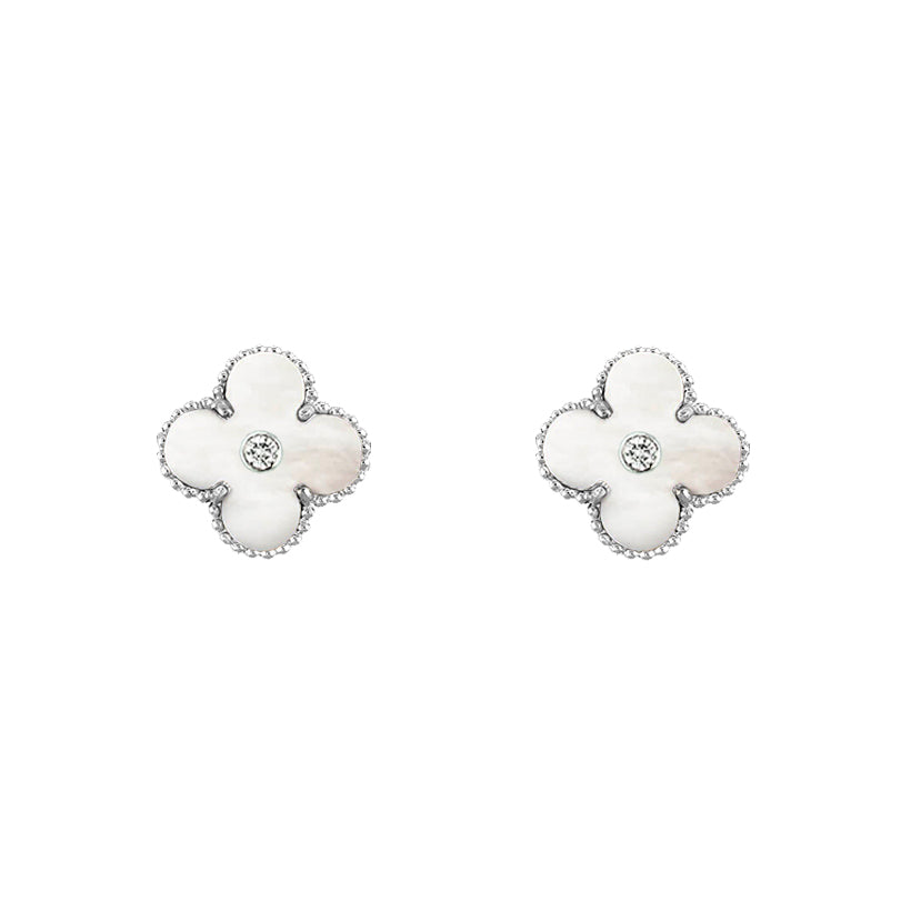 [Gaonasi]CLOVER SILVER 15MM EARRINGS COLLECTION