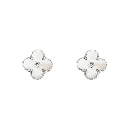 [Gaonasi]CLOVER SILVER 15MM EARRINGS COLLECTION