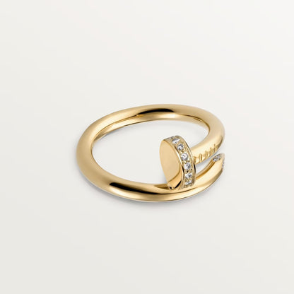 [Gaonasi Jewelry]JUSTE RING 2.6MM HALF DIAMOND