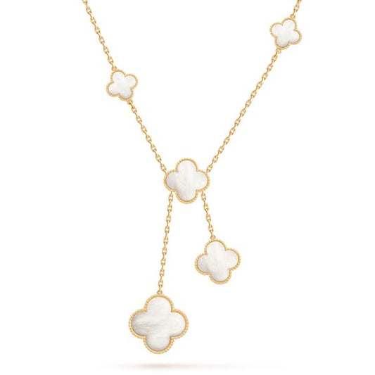 [Gaonasi]CLOVER MOTHER OF PEARL NECKLACE 6 MOTIF