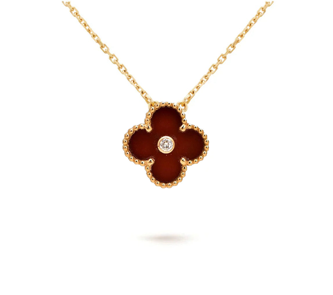 [Gaonasi]CLOVER 15MM CHRISTMAS LIMITED EDITION SINGLE FLOWER NECKLACE