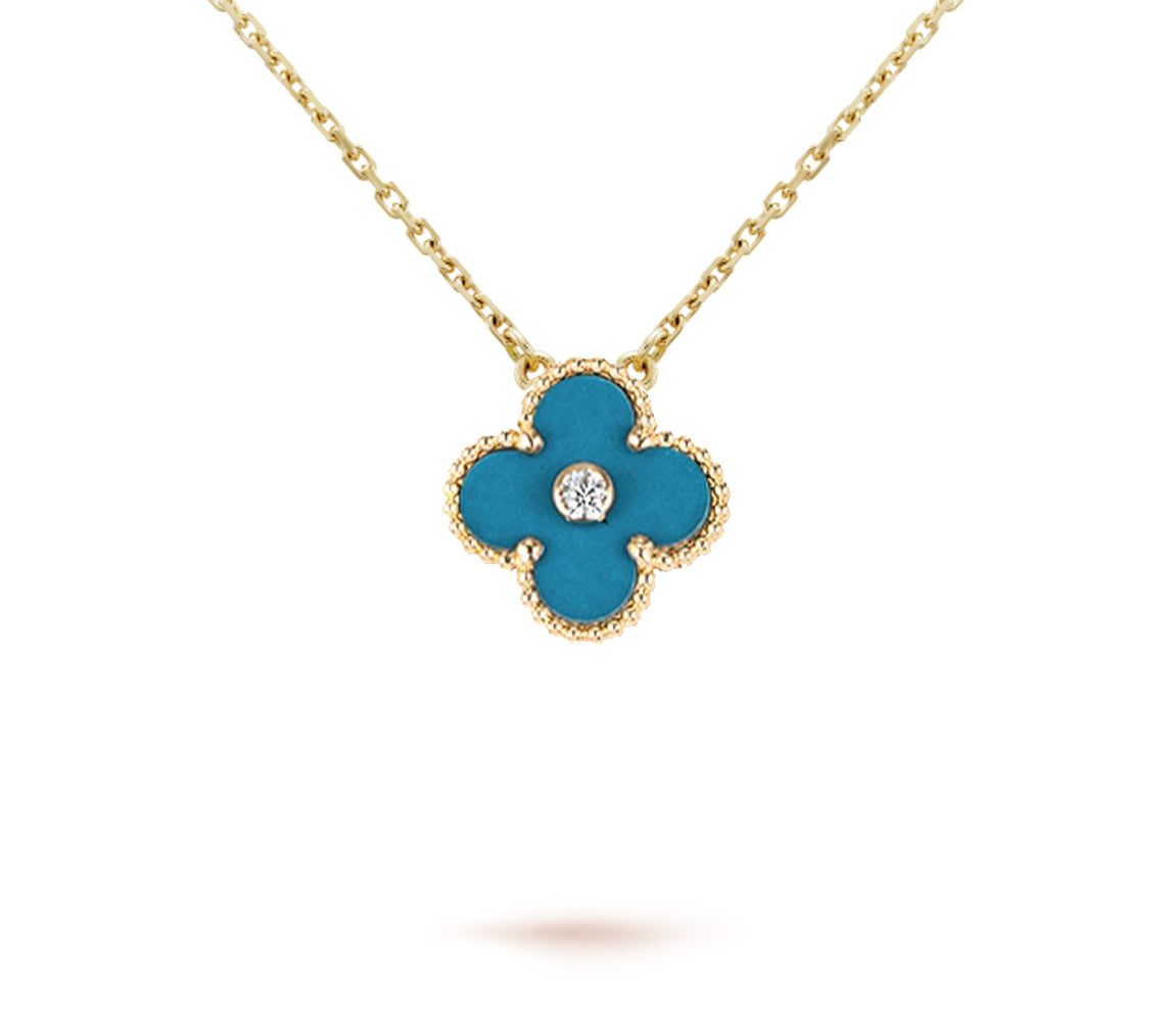 [Gaonasi]CLOVER 15MM CHRISTMAS LIMITED EDITION SINGLE FLOWER NECKLACE