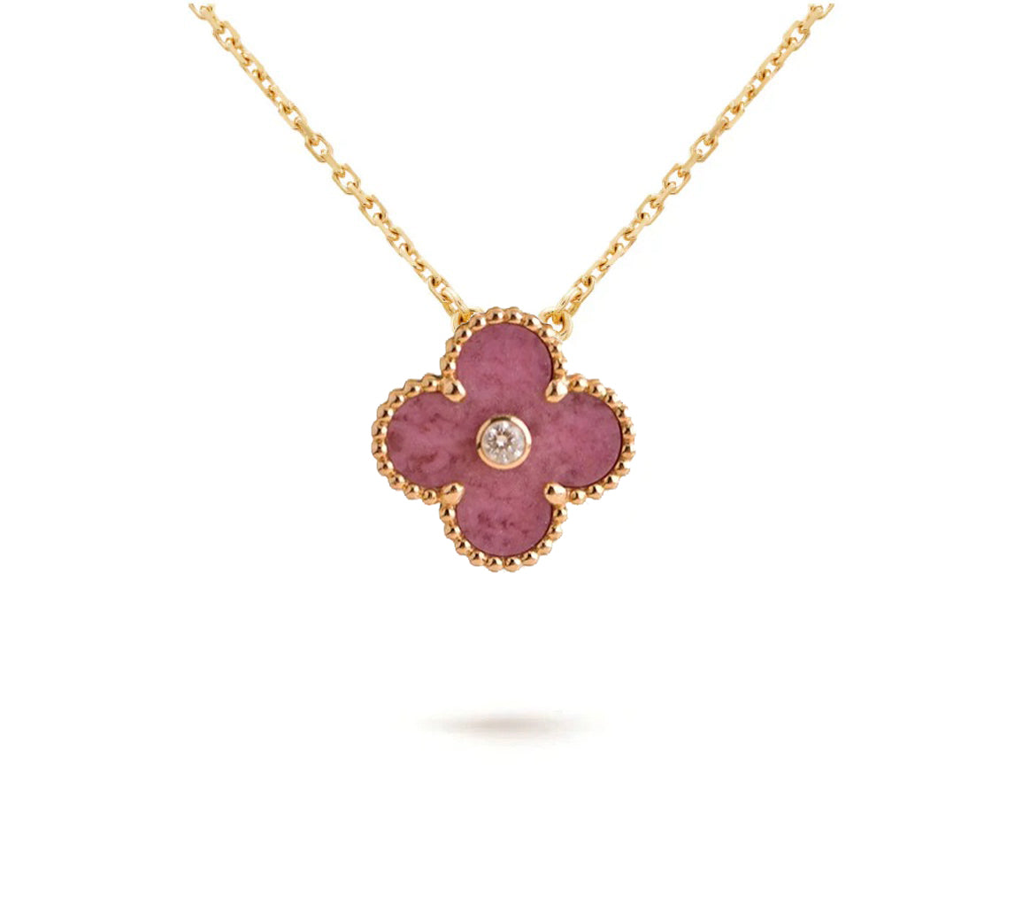 [Gaonasi]CLOVER 15MM CHRISTMAS LIMITED EDITION SINGLE FLOWER NECKLACE
