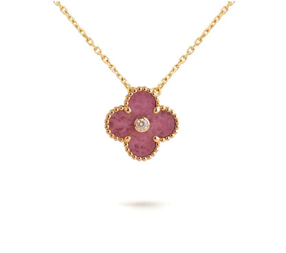 [Gaonasi]CLOVER 15MM CHRISTMAS LIMITED EDITION SINGLE FLOWER NECKLACE