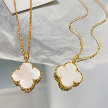 [Gaonasi]CLOVER 25MM MOP LARGE PENDANT NECKLACE