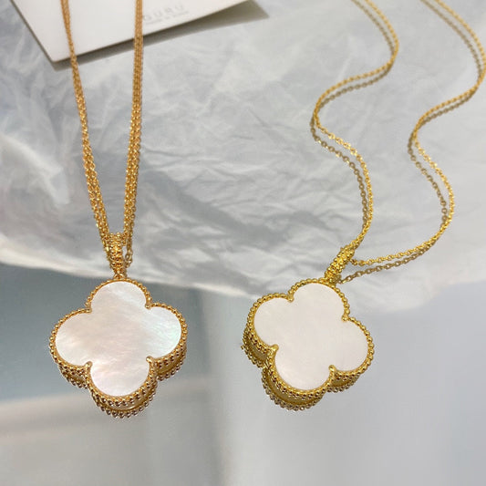 [Gaonasi]CLOVER 25MM MOP LARGE PENDANT NECKLACE