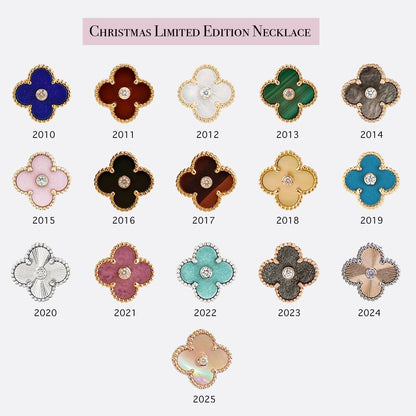 [Gaonasi]CLOVER 15MM CHRISTMAS LIMITED EDITION SINGLE FLOWER NECKLACE