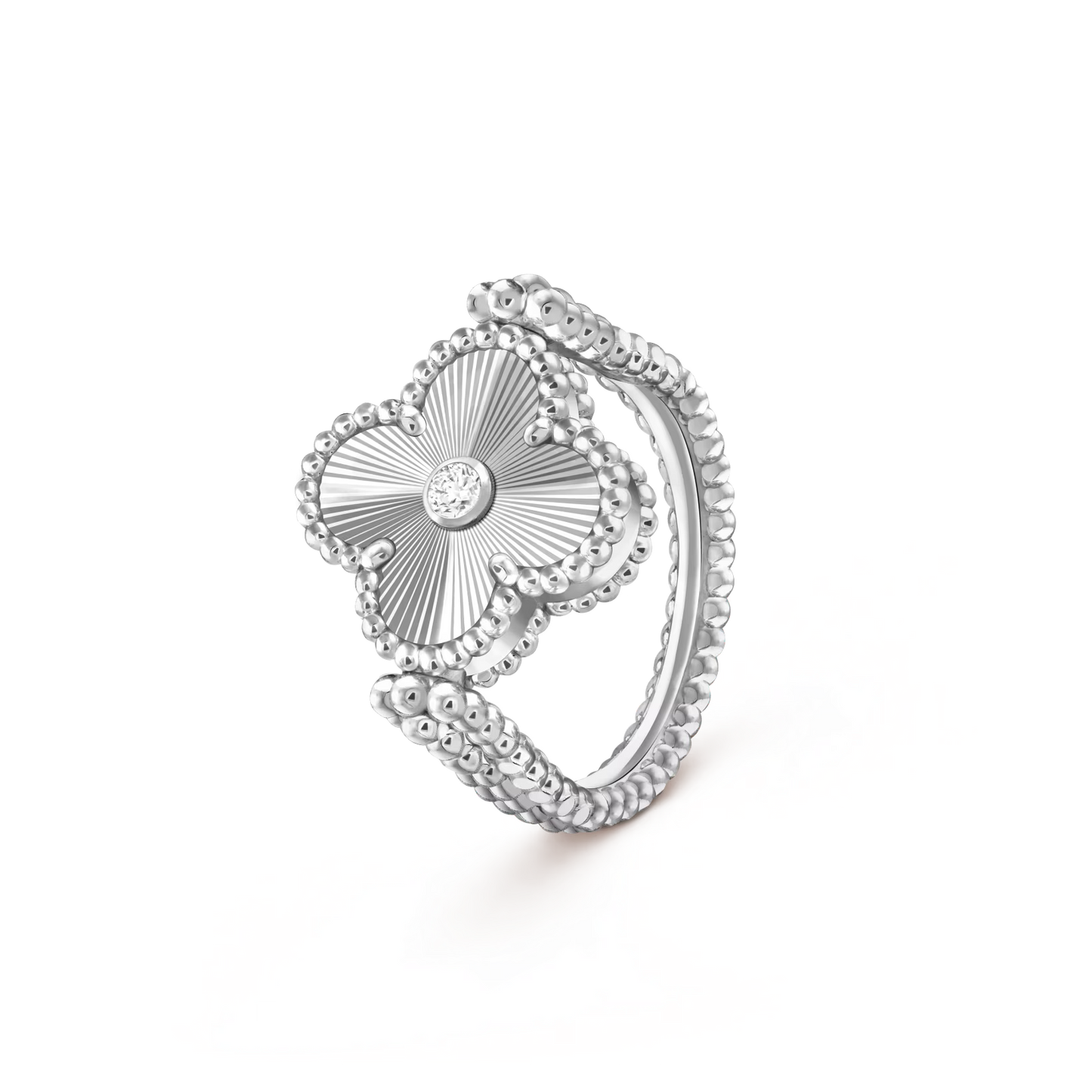[Gaonasi]CLOVER RIVERSIBLE RING SILVER COLLECTION