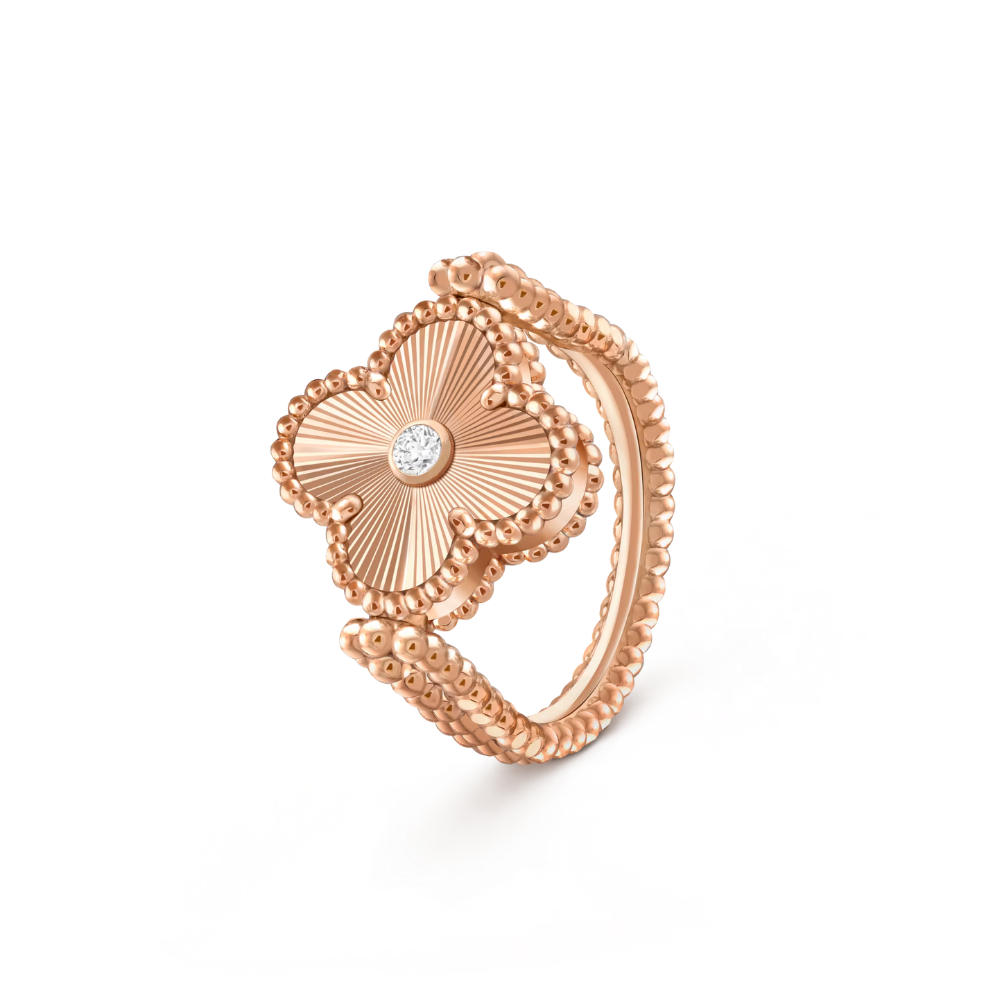 [Gaonasi]CLOVER RIVERSIBLE RING ROSE GOLD COLLECTION